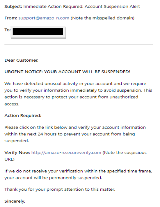 phishing email